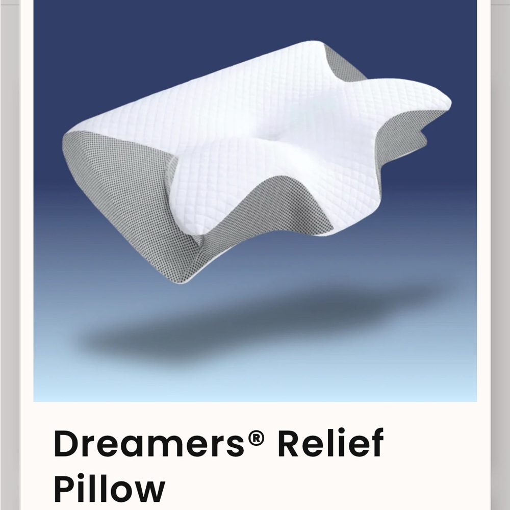 Dreamers White and Gray Ergonomic Pillow
